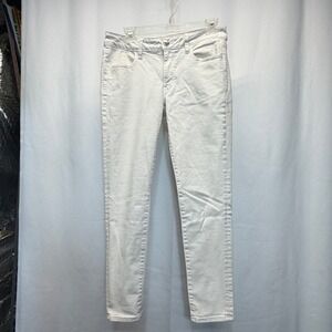 American Eagle Jeggings Women 8 Short White Skinny Stretch Mid Rise Jeans